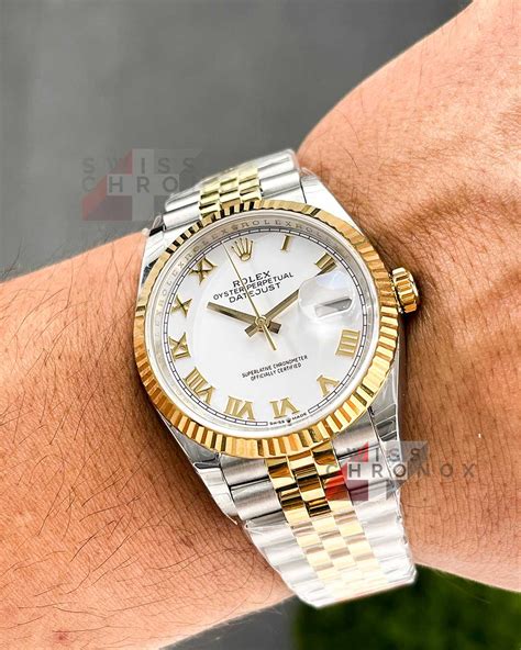 rolex 2 tone date just 36mm|rolex datejust 36mm on wrist.